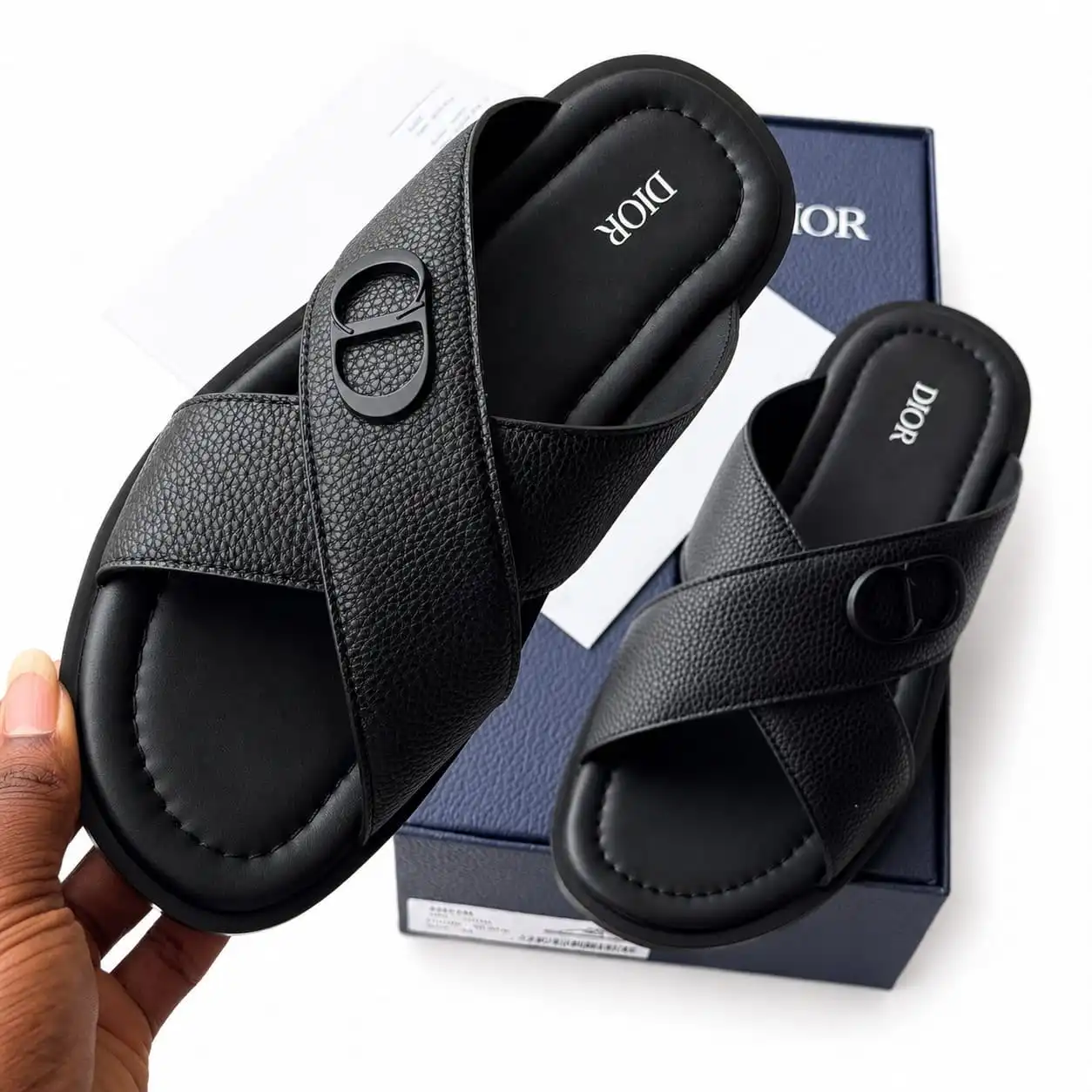 Dior Slippers Black2