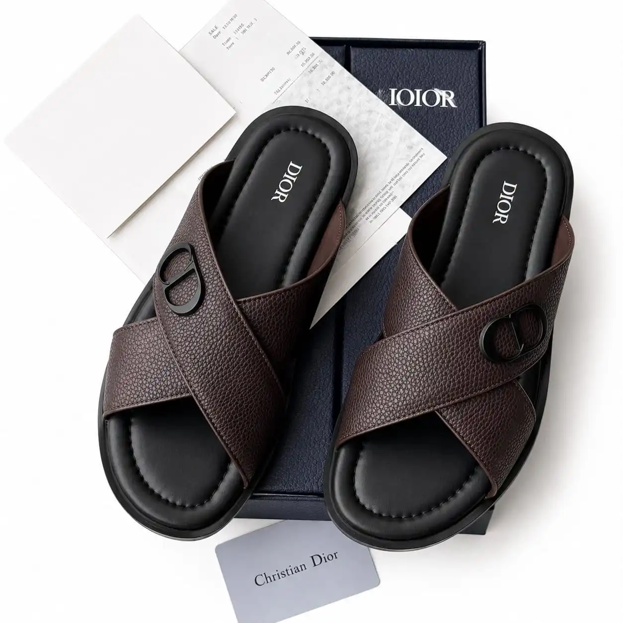 Dior Slippers Brown 5